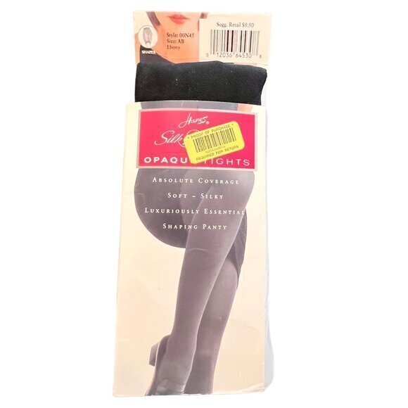 Hanes Other - Hanes Silk Reflections Opaque Tights Control Top‎ Ebony Size AB Style 00N45 NEW